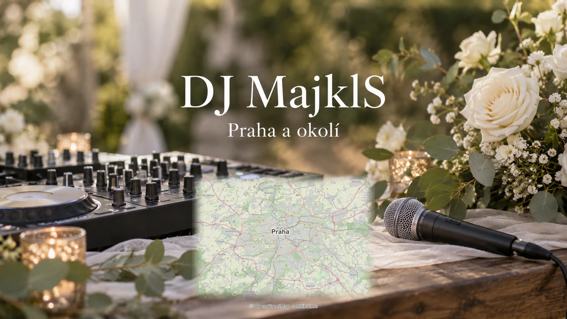 DJ MajklS: svatební detail a skutečná regionální mapa.