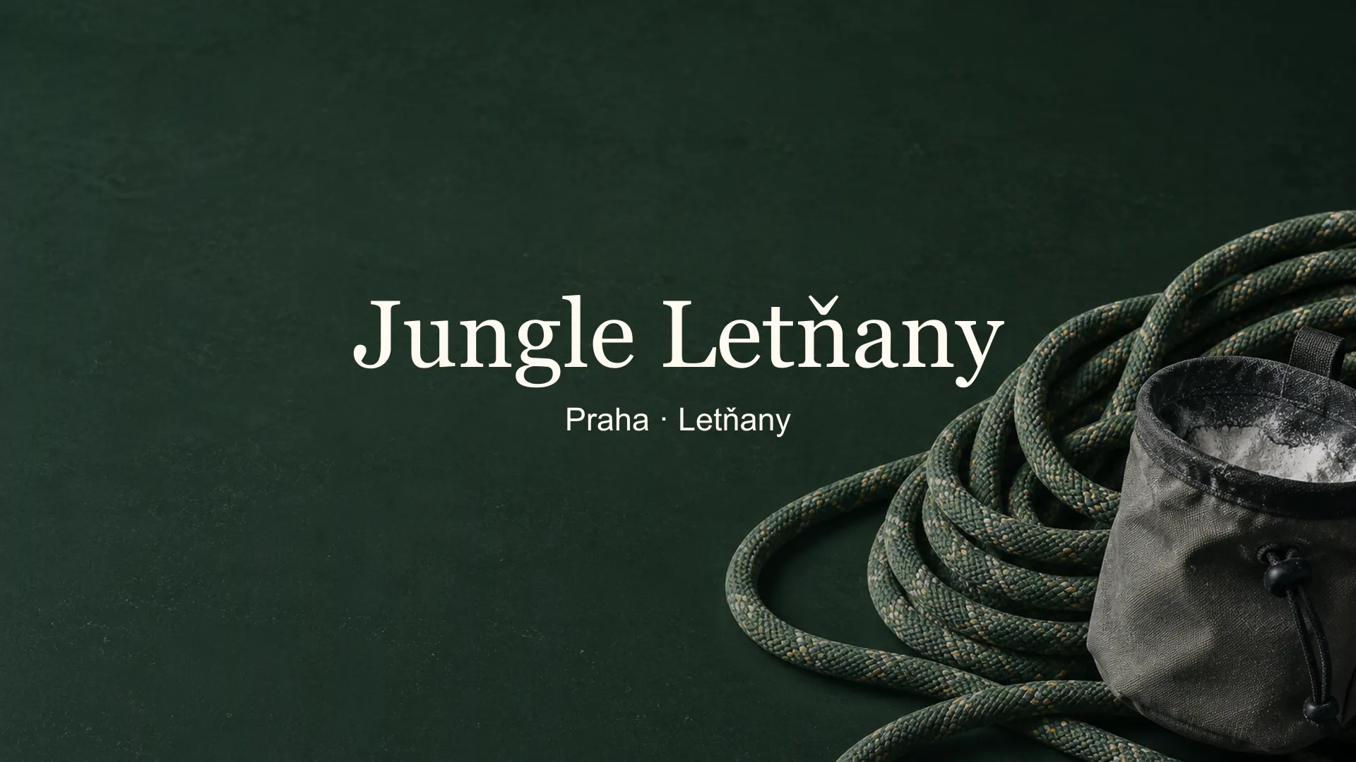 Tematické zátiší lezeckých pomůcek s titulkem Jungle Letňany, Praha · Letňany