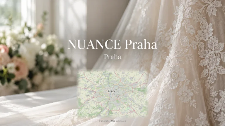 NUANCE Praha: svatební detail a skutečná regionální mapa.