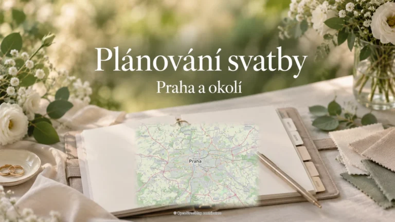 Plánování svatby: svatební detail a skutečná regionální mapa.
