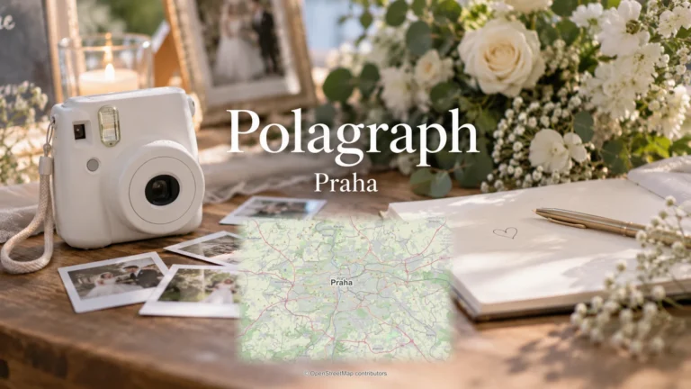 Polagraph: svatební detail a skutečná regionální mapa.
