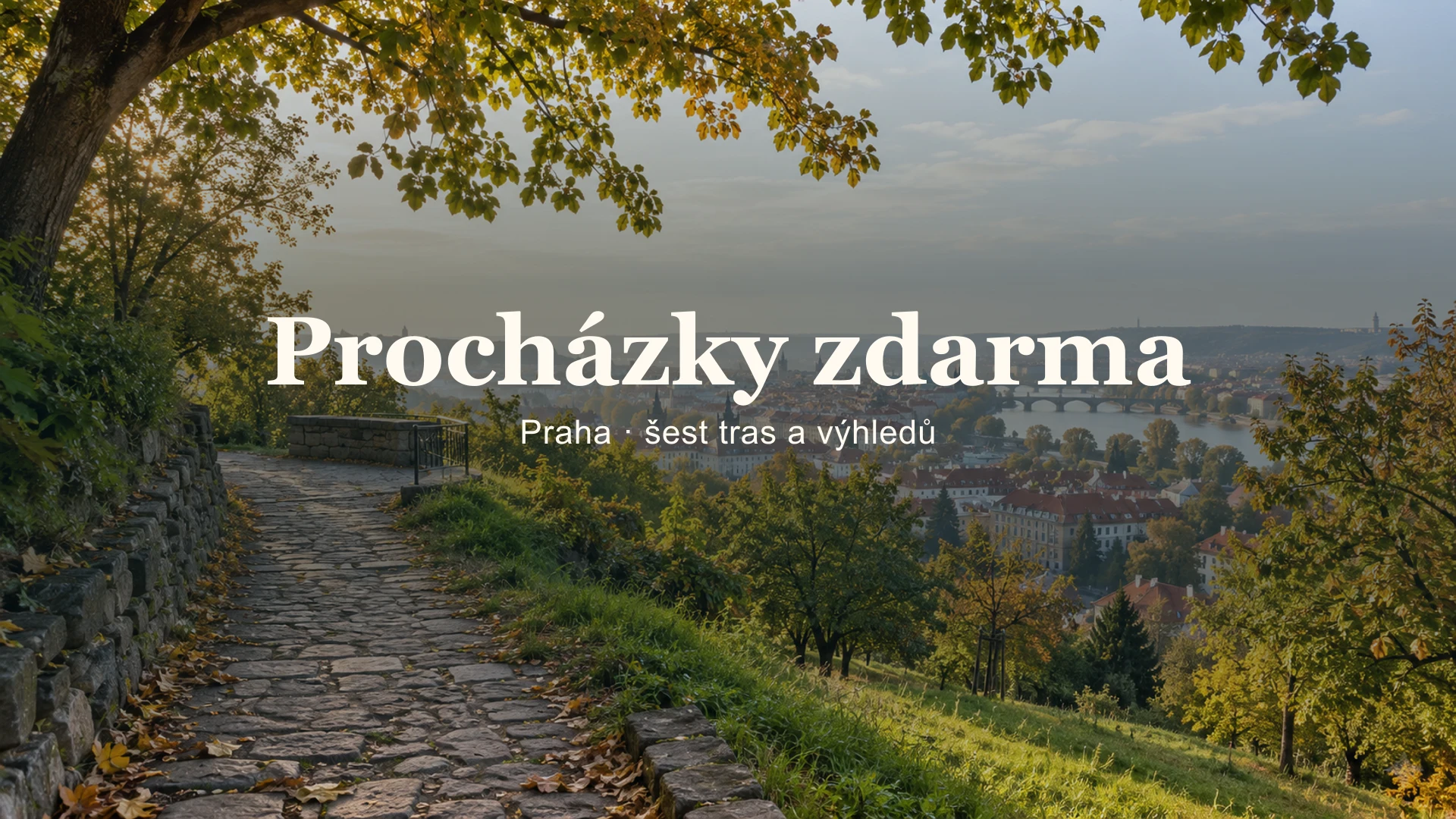 Ilustrační pěší cesta k městské vyhlídce.