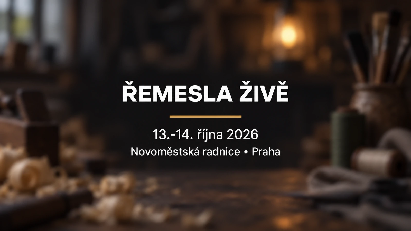 Řemesla živě, 13.-14. října 2026, Novoměstská radnice v Praze