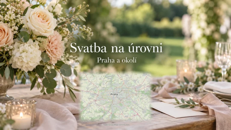 Svatba na úrovni: svatební detail a skutečná regionální mapa.