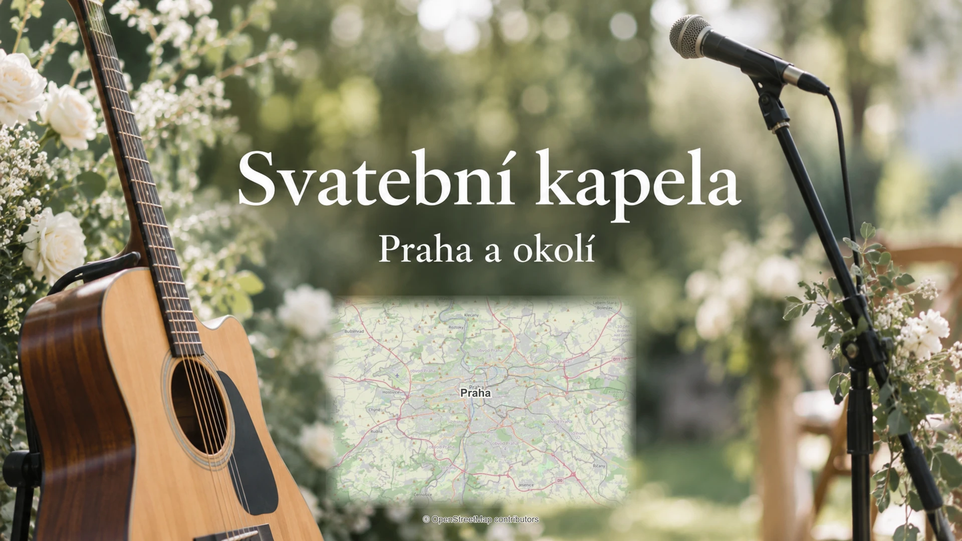Svatební kapela: svatební detail a skutečná regionální mapa.