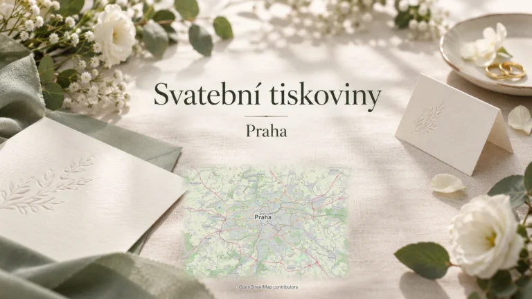 Svatební tiskoviny: svatební detail a skutečná regionální mapa.