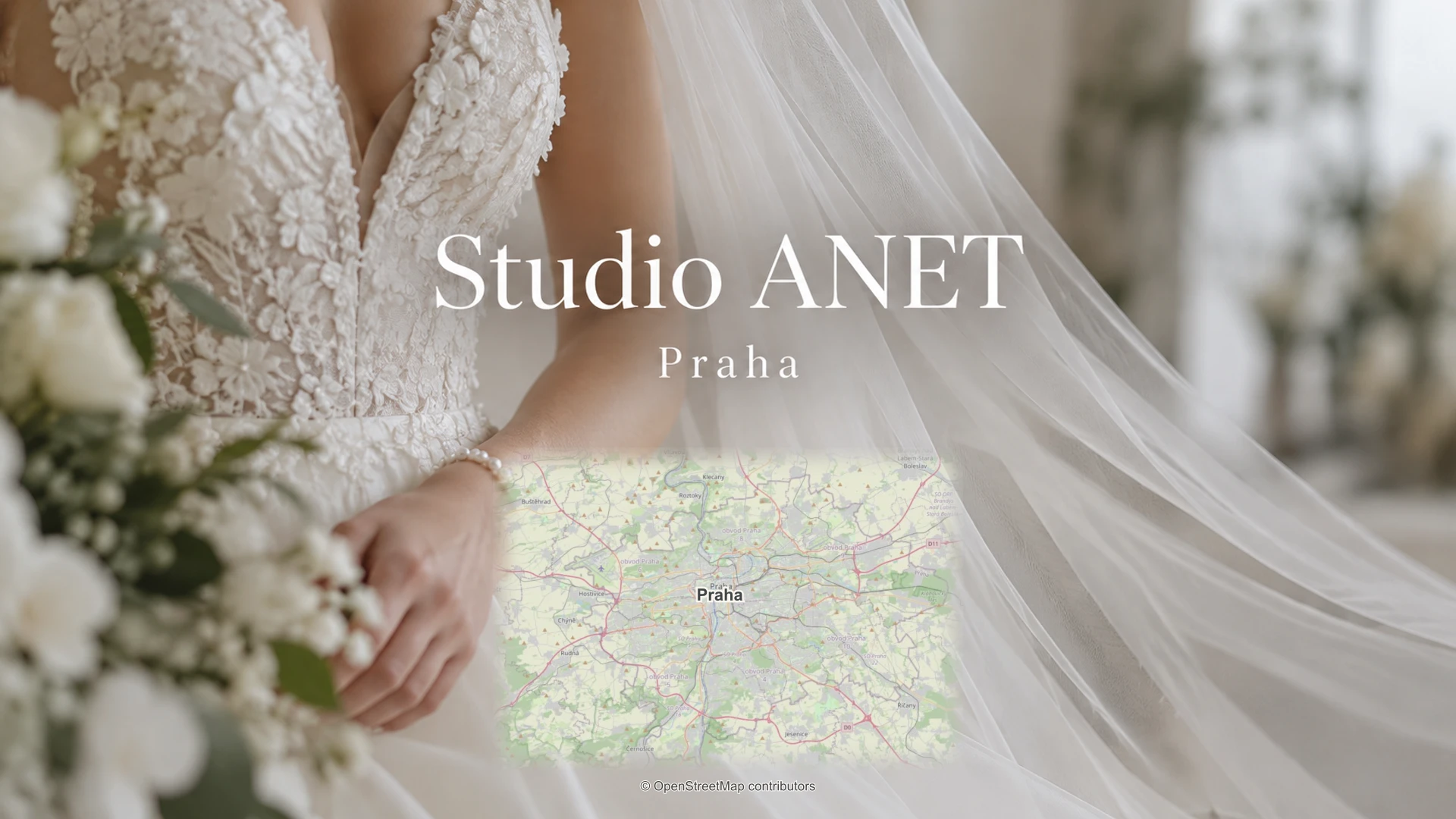 Studio ANET: svatební detail a skutečná regionální mapa.