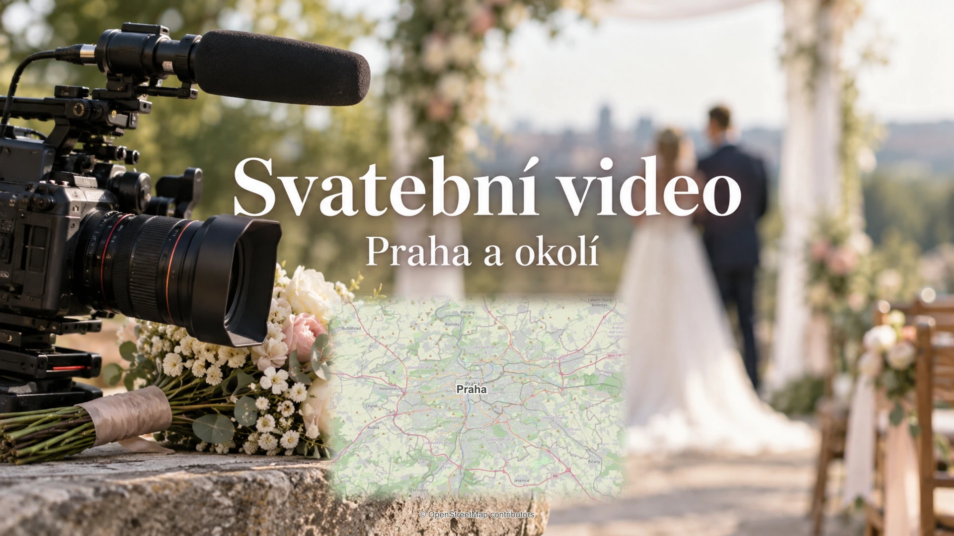 Svatební video: svatební detail a skutečná regionální mapa.