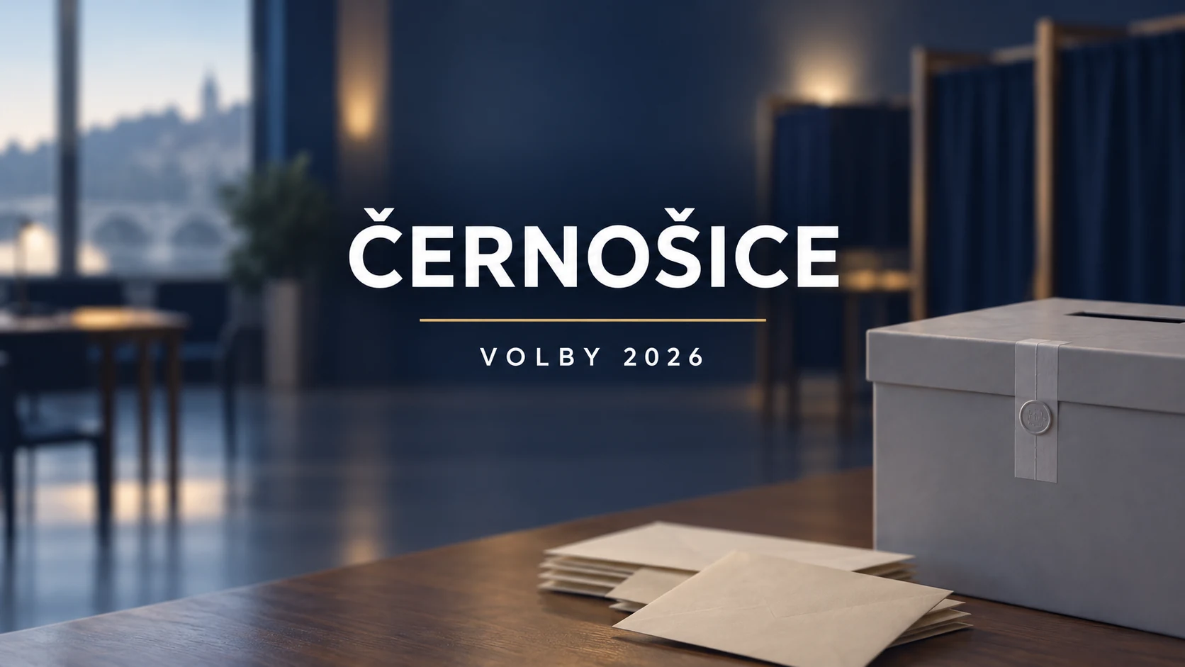 Volby 2026 – Černošice: ilustrační volební urna a obálky