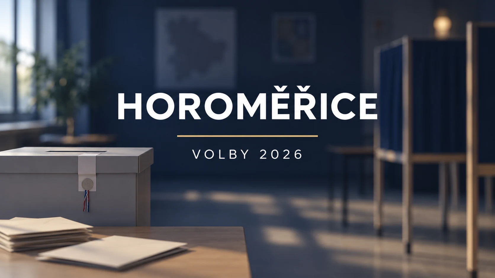Volby 2026 – Horoměřice: ilustrační volební urna a obálky