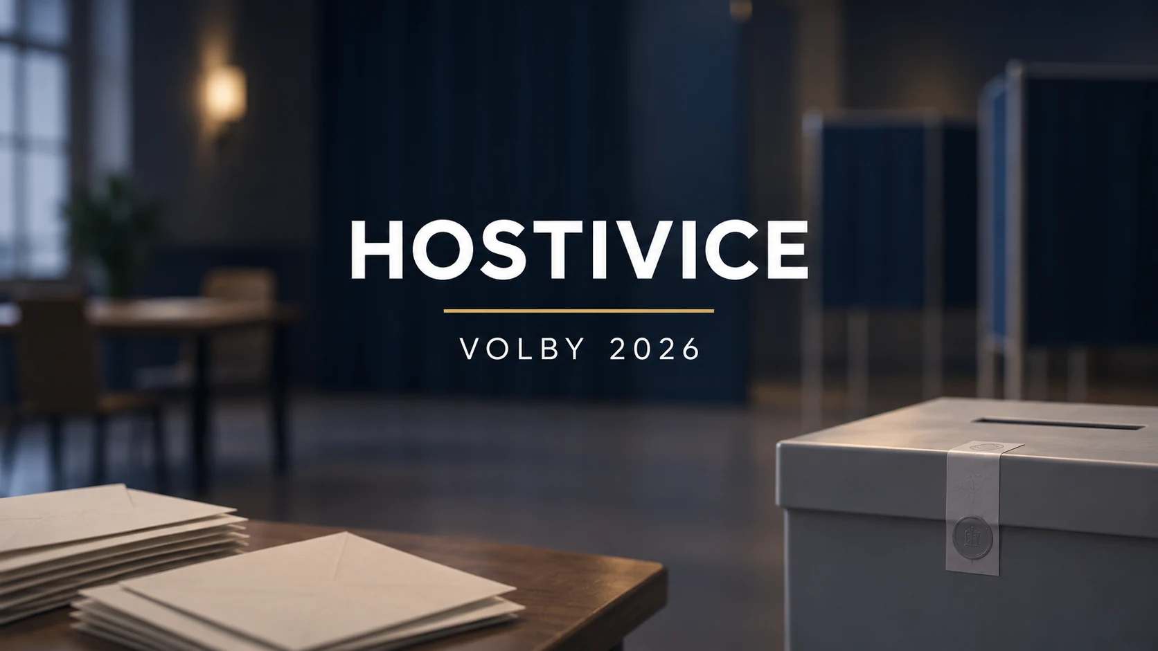 Volby 2026 – Hostivice: ilustrační volební urna a obálky