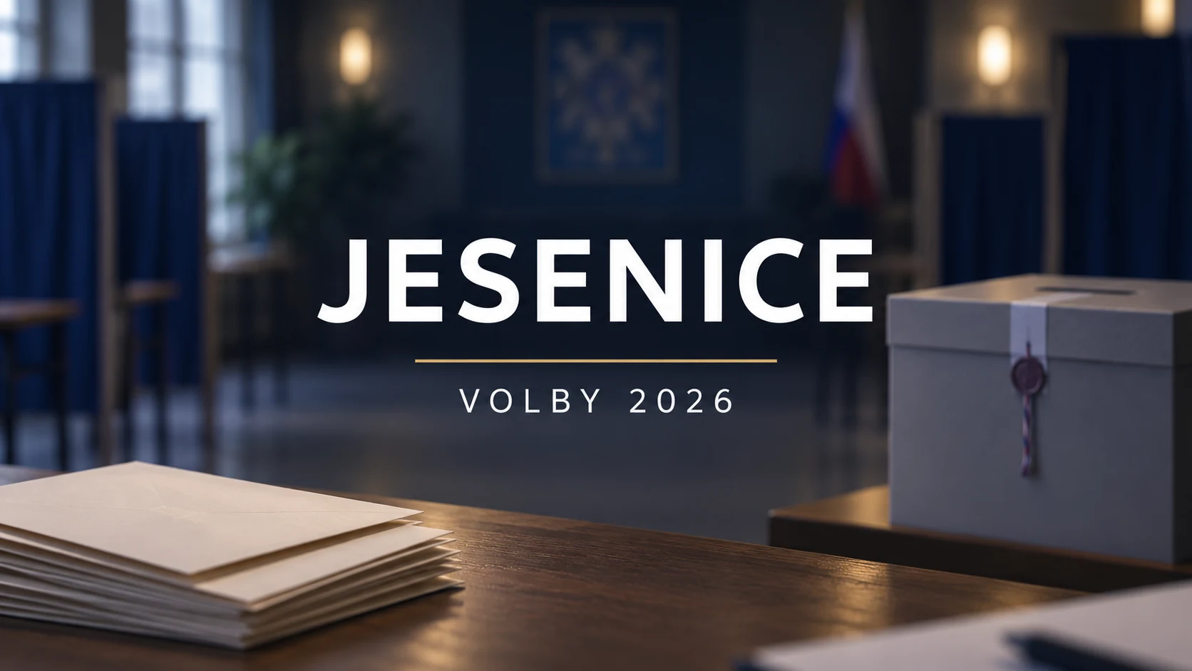 Volby 2026 – Jesenice: ilustrační volební urna a obálky