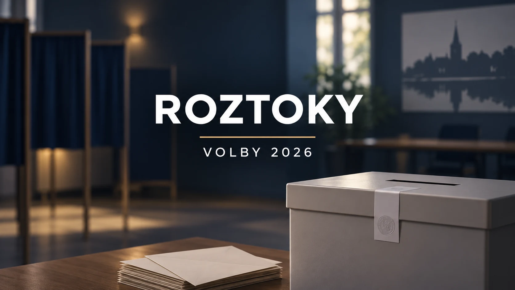 Volby 2026 – Roztoky: ilustrační volební urna a obálky