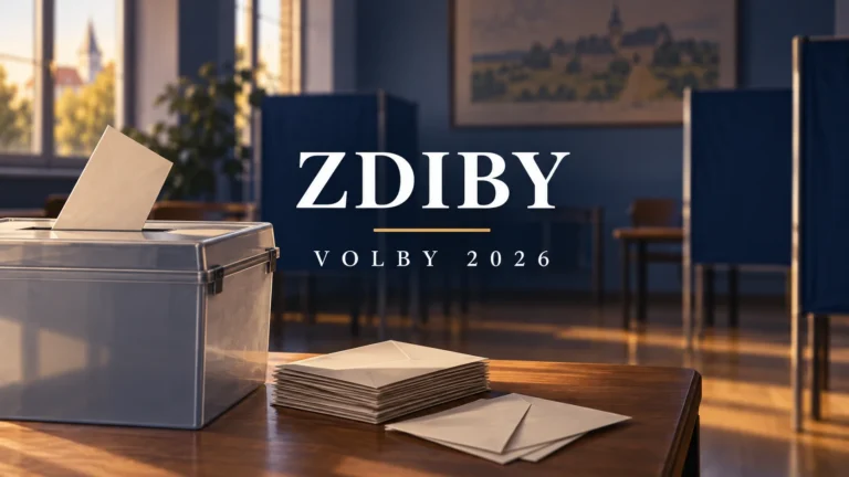 Volby 2026 – Zdiby: ilustrační volební urna a obálky