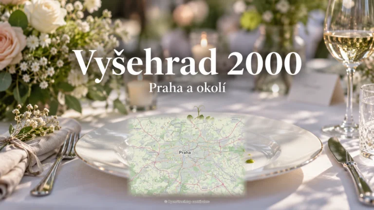 Vyšehrad 2000: svatební detail a skutečná regionální mapa.